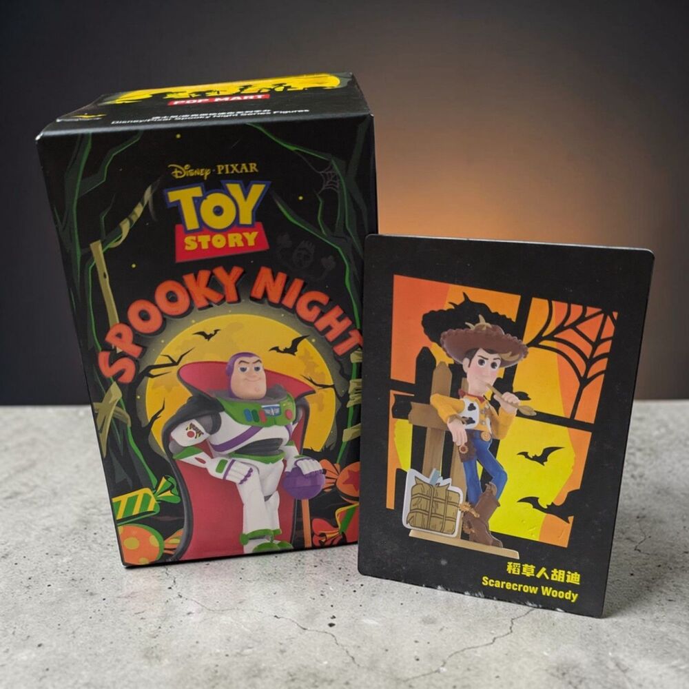 Pop Mart Disney Pixar Toy Story Spooky Night Scarecrow Woody Figure Blind Box